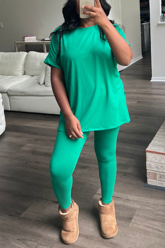 Women's kelly green sales leggings