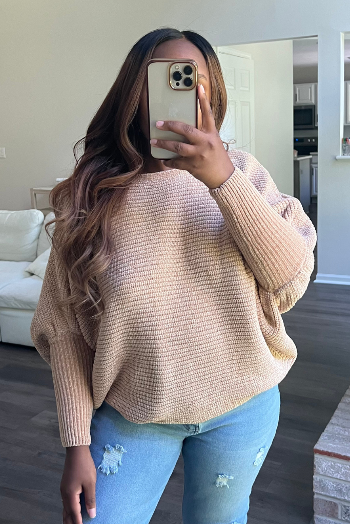 Oversized Knit Sweater | Sand