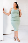 Sleeveless Basic Midi/Maxi Dress | Seafoam Green