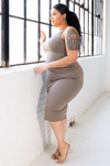 Sleeveless Basic Midi/Maxi Dress | Taupe