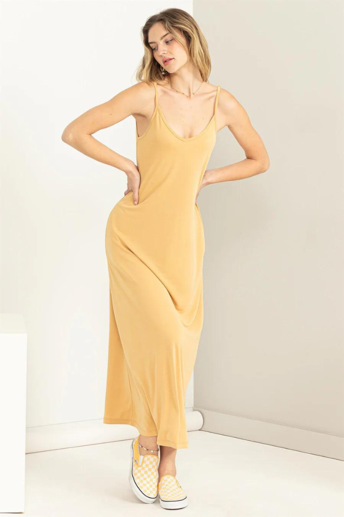 Classic Cami Maxi Dress medium / peach Classic Cami Maxi Dress medium / peach