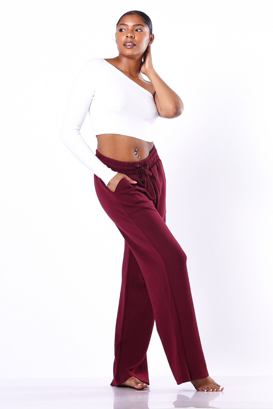 Modal Poly Spandex Straight Lounge Pants