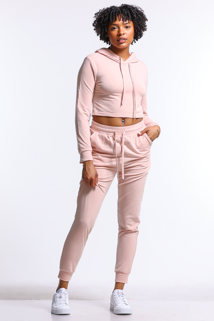 Lightweight Hoodie Jogger Set Blush Pink – Brazen Boutique