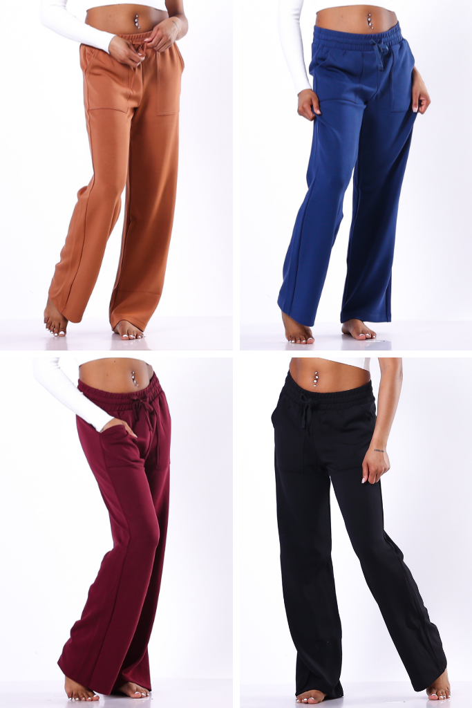 Modal Poly Spandex Straight Lounge Pants