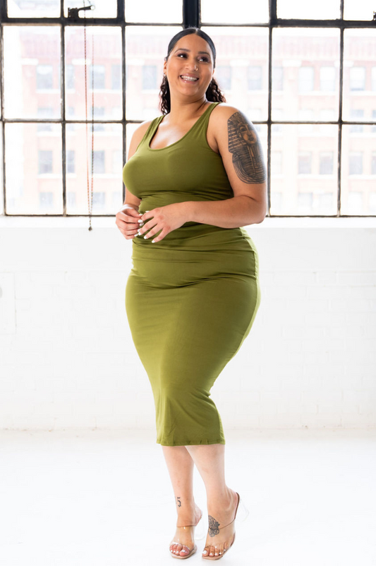 Sleeveless Basic Midi/Maxi Dress | Olive Branch