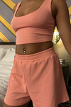 Soft Stretch Crop Tank Top and Shorts Set | 3 Colors