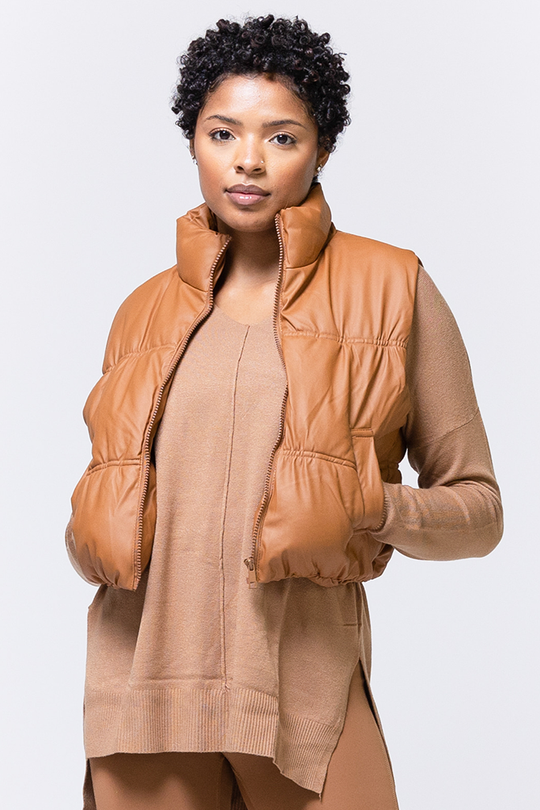 Cropped Puffer Vest | 2 Colors