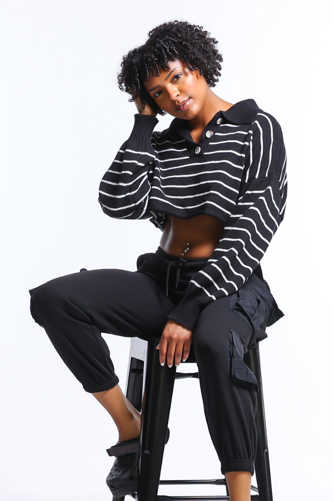 Striped Cropped Sweater [3 Colors]