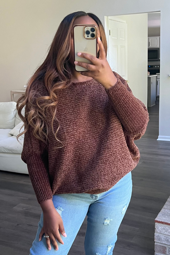Oversized Knit Sweater | Browny
