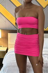 Club Hopper Barbie | Pink Mini Skirt & Tube Top Set