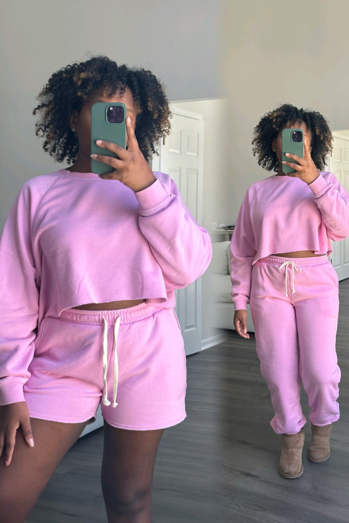 Plush French Terry 3-Piece Lounge Set | Mauve