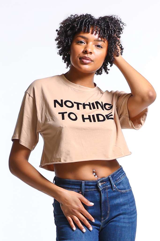 "Nothing to Hide" Cropped Tee