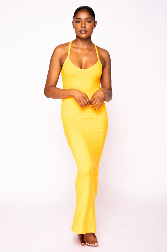 Soft Lounge Racerback Maxi Dress | Yellow Gold