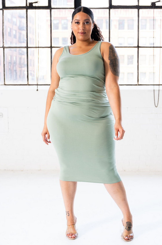 Sleeveless Basic Midi/Maxi Dress | Seafoam Green
