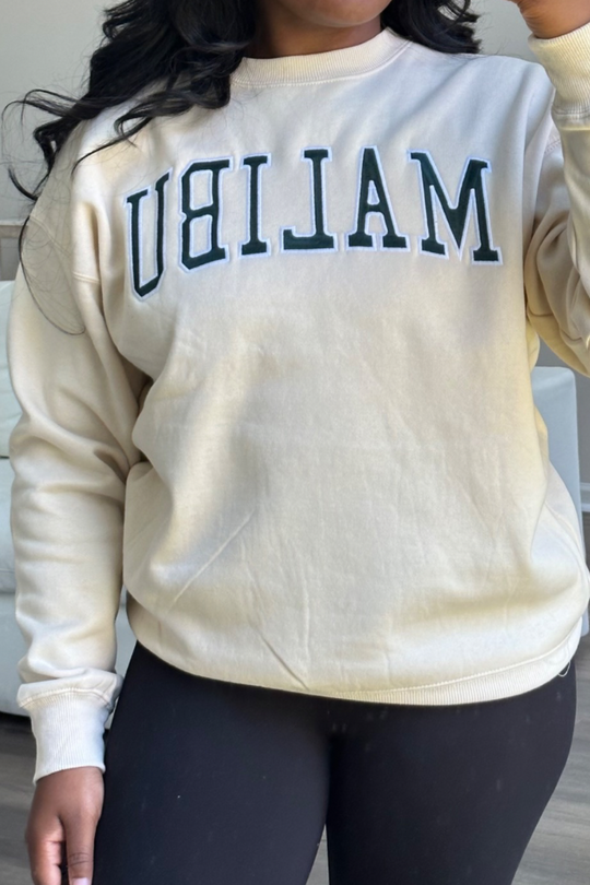 Malibu Vibes Relaxed Fleece Sweatshirt