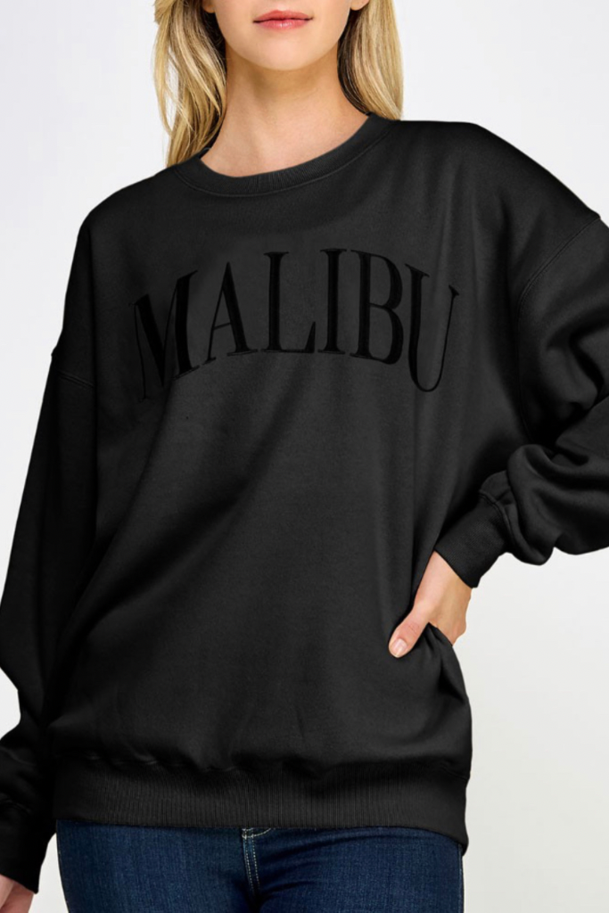 Malibu Vibes Relaxed Fleece Sweatshirt