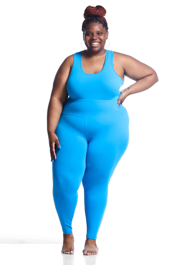 Cotton Legging & Bodysuit Set | Deep Sky