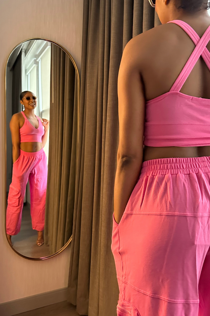 Loungewear Barbie | Pink Cargo Pants Set