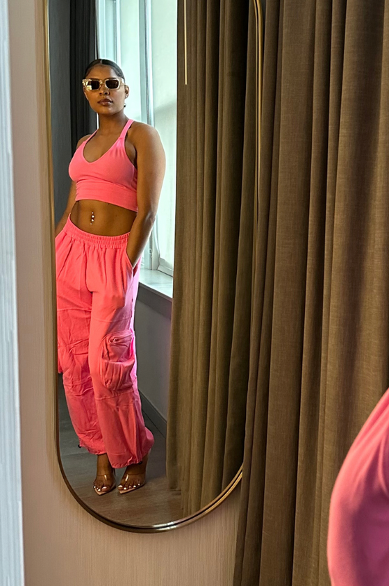 Loungewear Barbie | Pink Cargo Pants Set