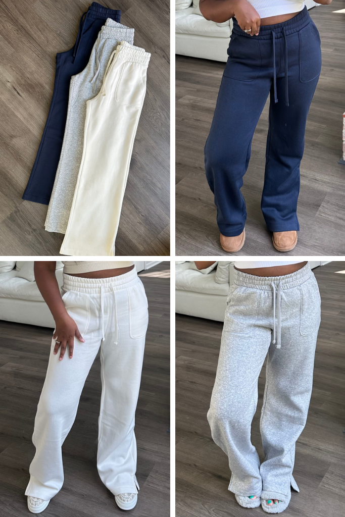 French Terry Straight Leg Pants