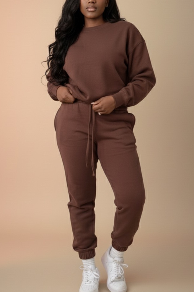 Classic Fleece Set - Brown