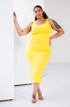Sleeveless Basic Midi/Maxi Dress | Yellow