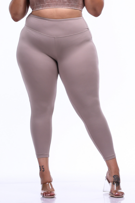Microfiber Wide Waistband Leggings