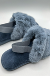 Faux Fur Slingback Slippers [5 Colors]