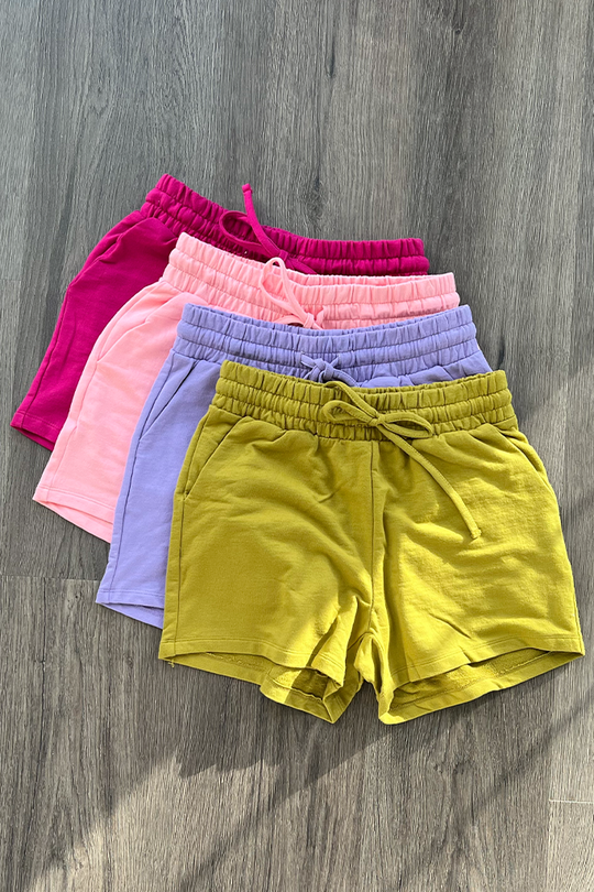 French Terry Drawstring Shorts (7 colors)