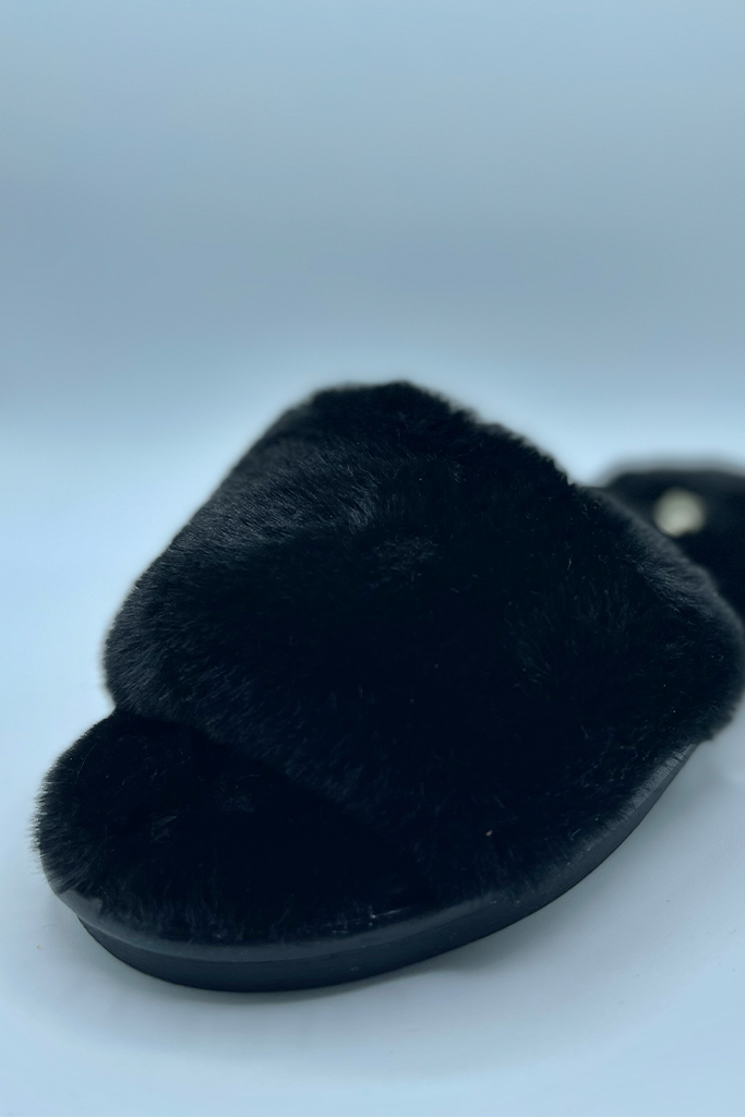 Faux Fur Slip-on Slippers [5 Colors]