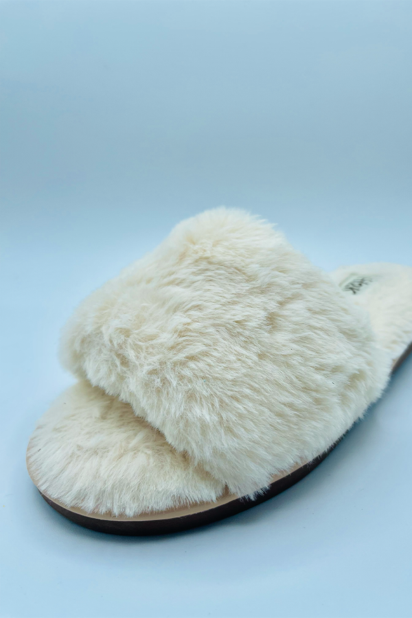 Faux Fur Slip-on Slippers [5 Colors]