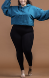 [PLUS] French Terry Cropped Hoodie